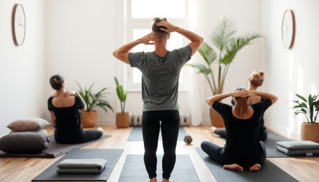 Upper back stretches for pain relief